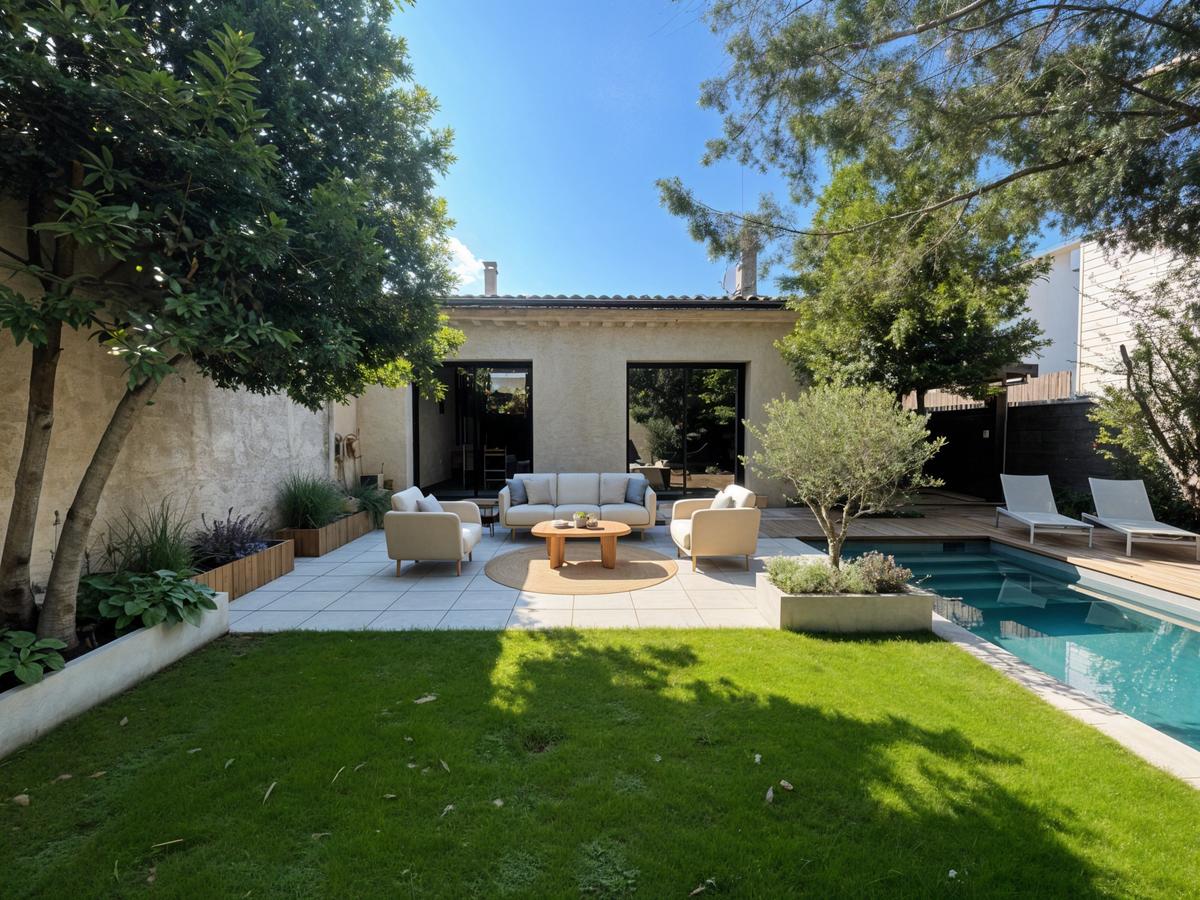 Abandoned garden to magnificent pool garden transformation