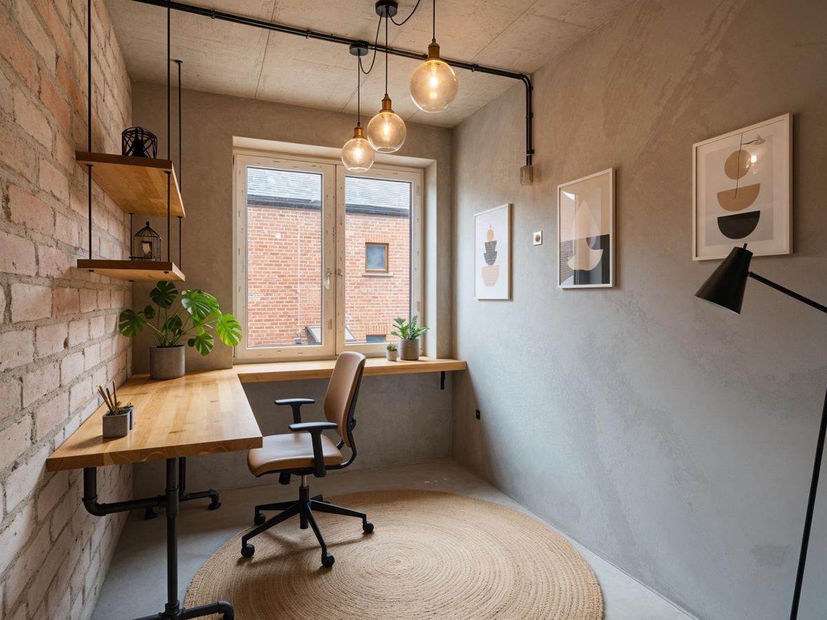 Rénovation petite pièce en travaux vers style Industriel