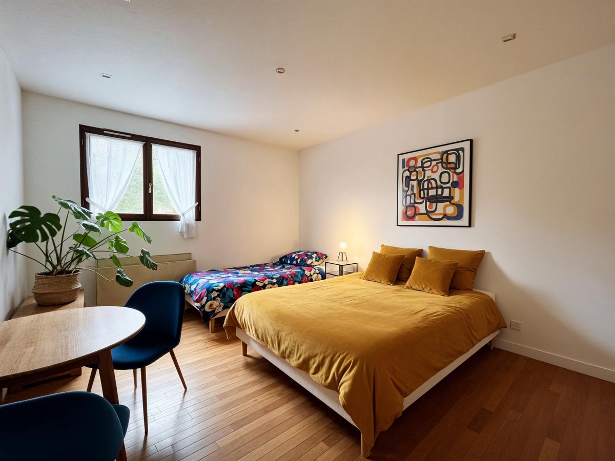 Rénovation chambre classique vers style Hippie Chic