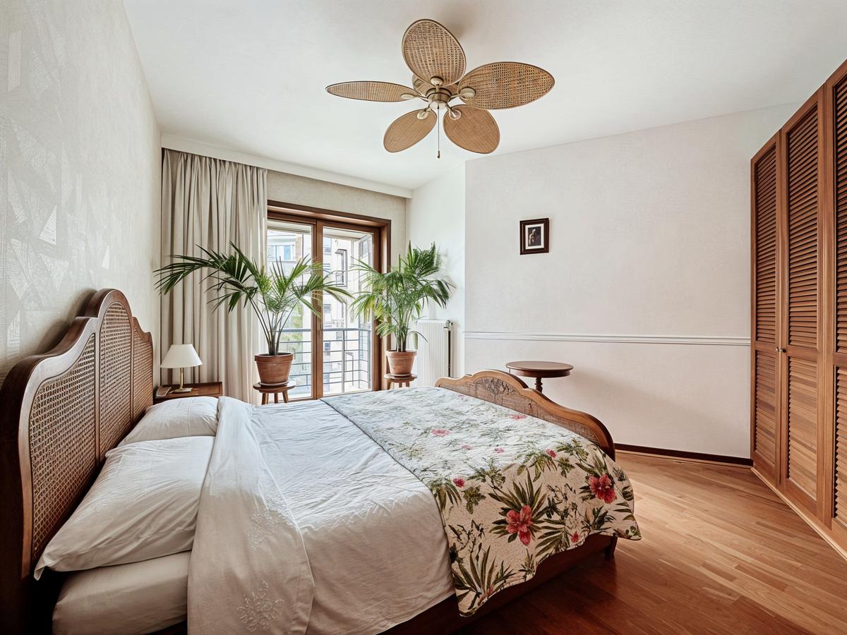 Rénovation chambre basique vers style Coloniale Tropicale