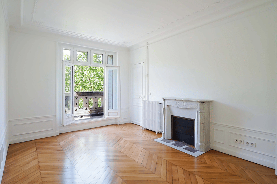 Empty to parisian style bedroom furnishing
