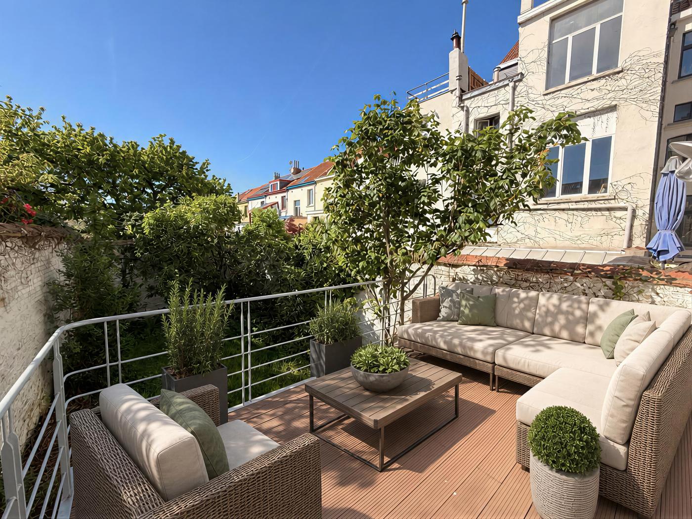 Empty to modern terrace
