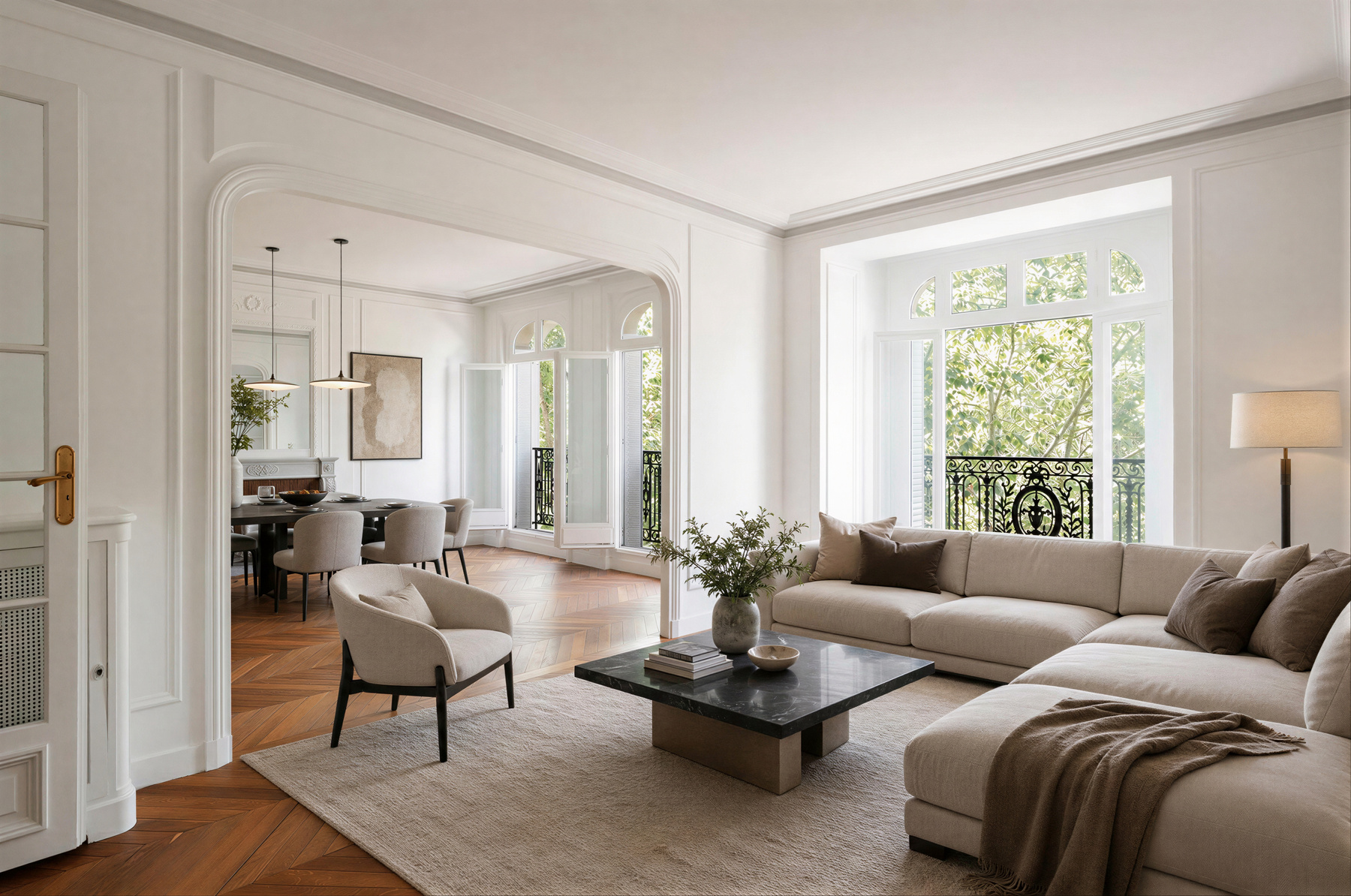 Automatic furnishing before/after - Copenhagen Style