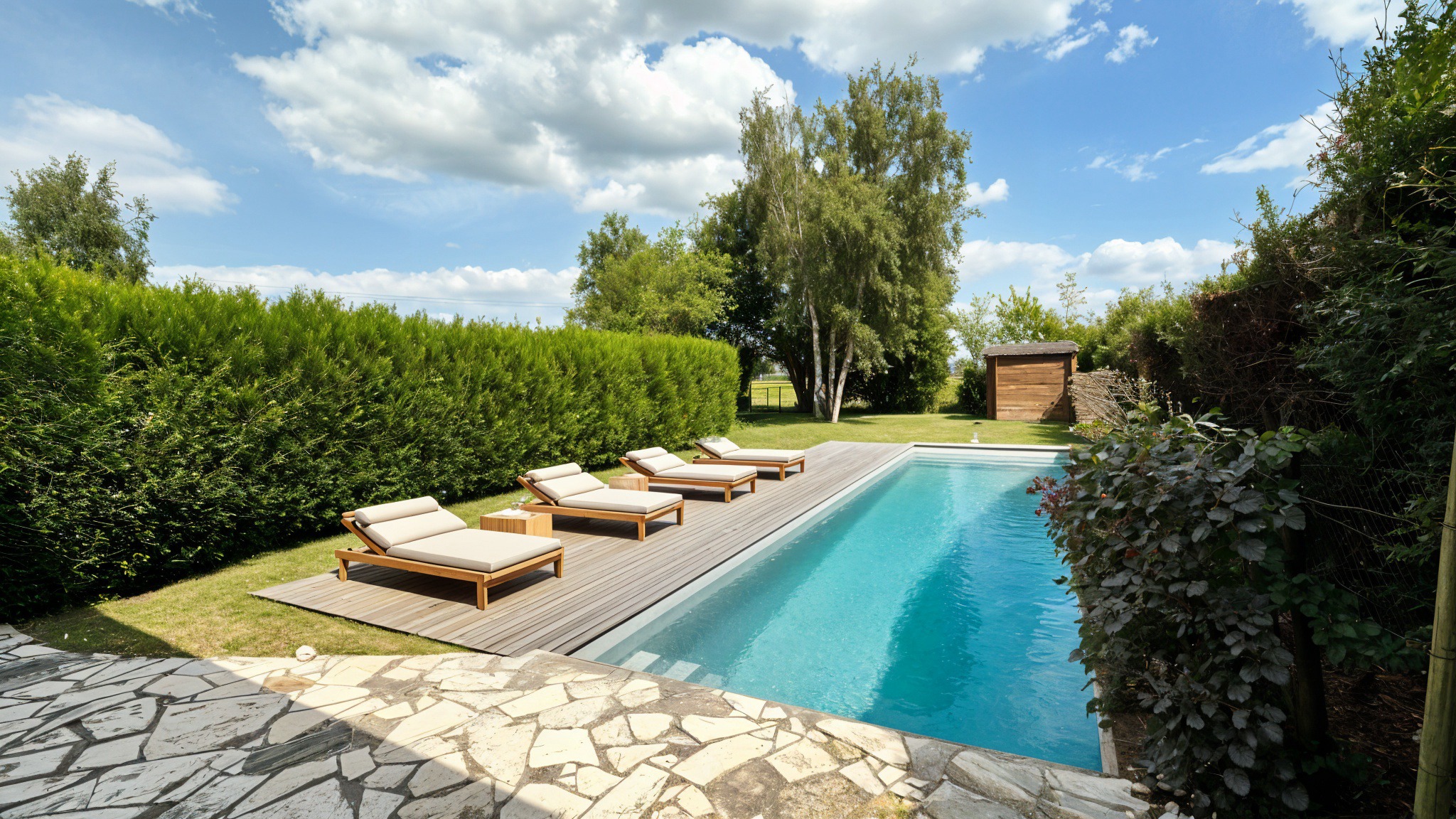 Outdoor landscaping before/after