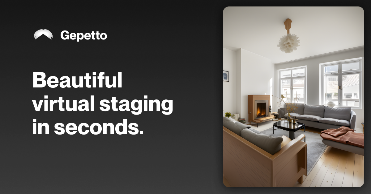 Gepetto AI - Virtual staging and interior design with AI