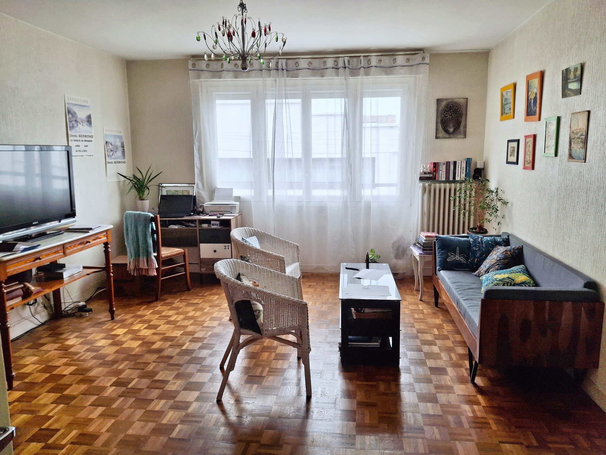 Living room enhancement before/after