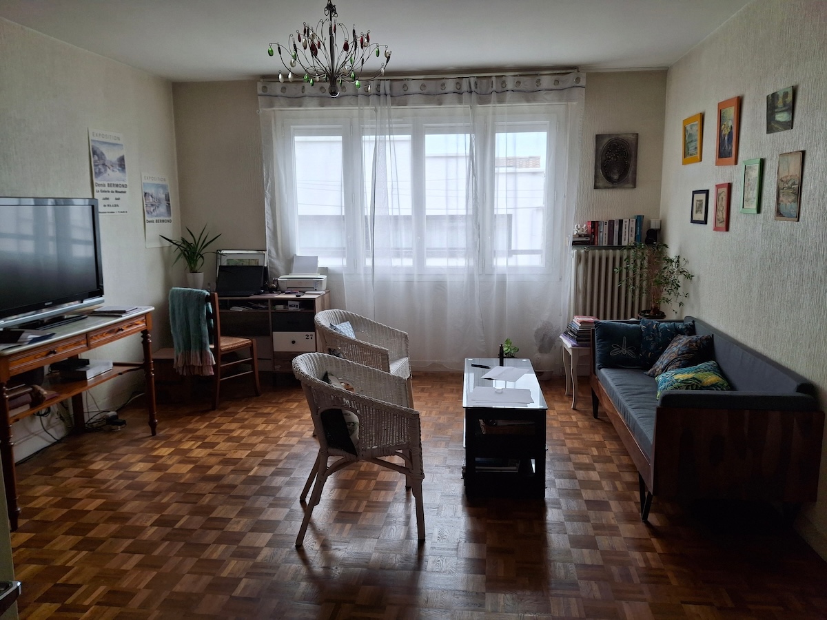 Living room enhancement before/after