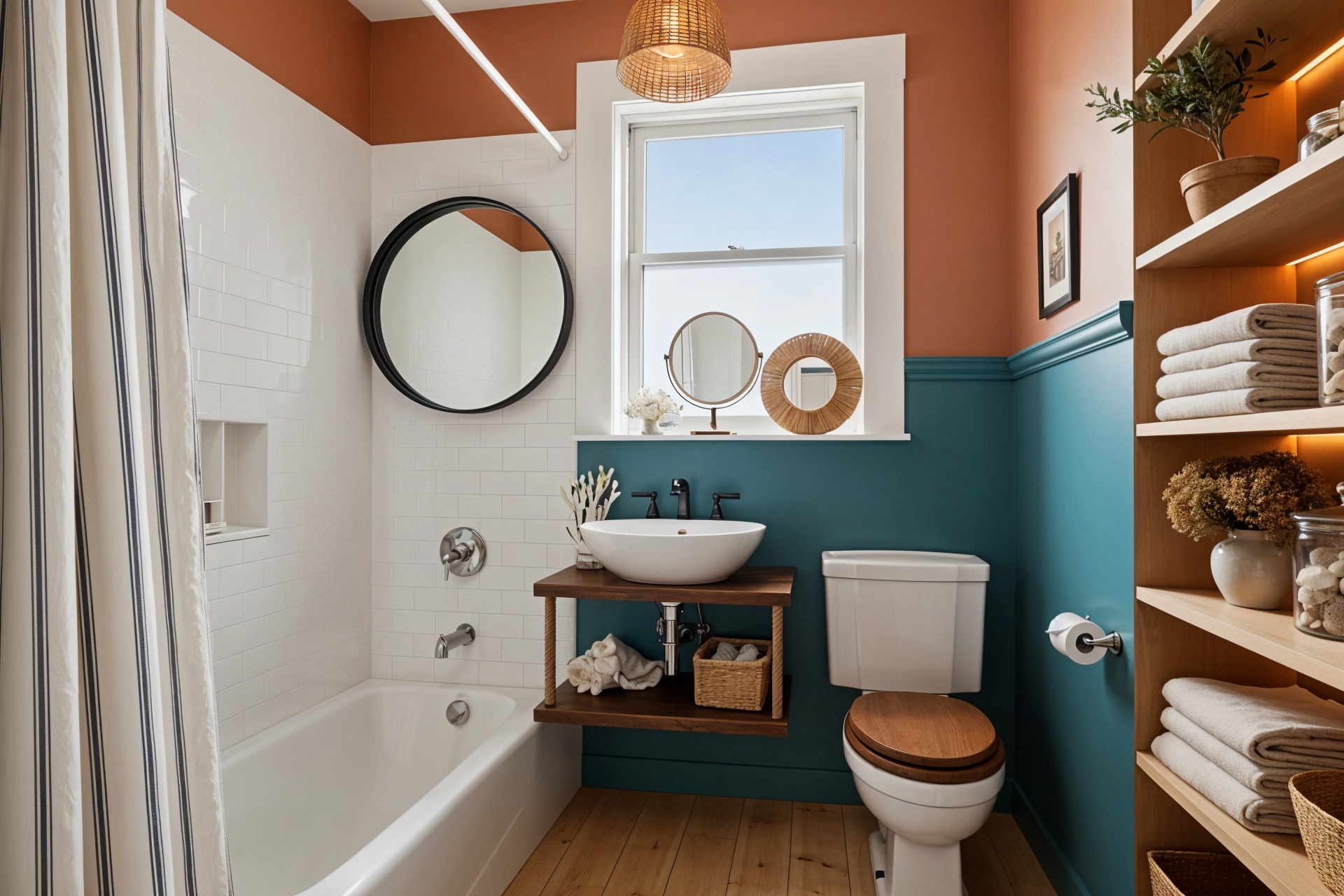 Rénovation salle de bain datée vers style spa moderne